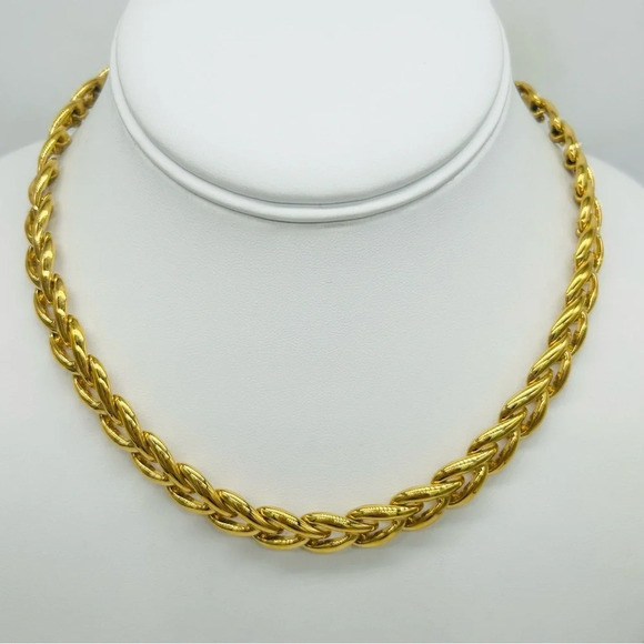 Napier Gold Linked Collar Necklace - Picture 1 of 3